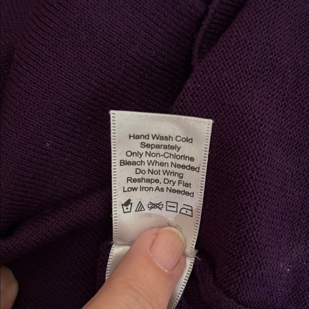 Coldwater Creek Deep Purple Knit Cardigan - Picture 5 of 7